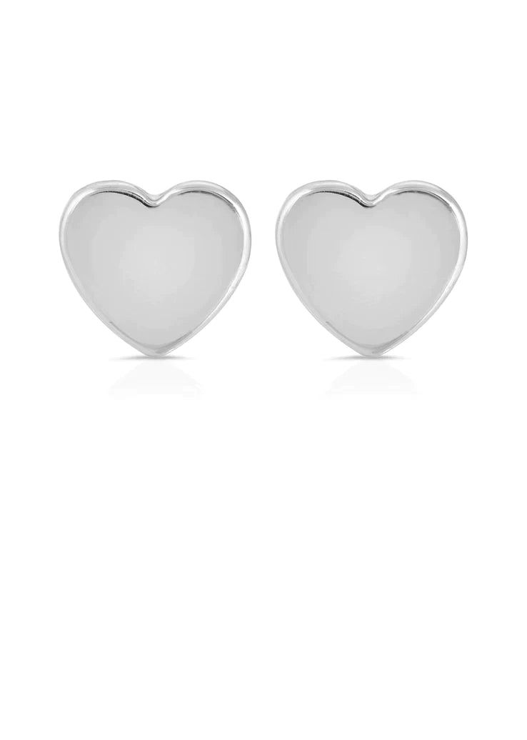 New Moon Silver Earrings - LOVE/HEART