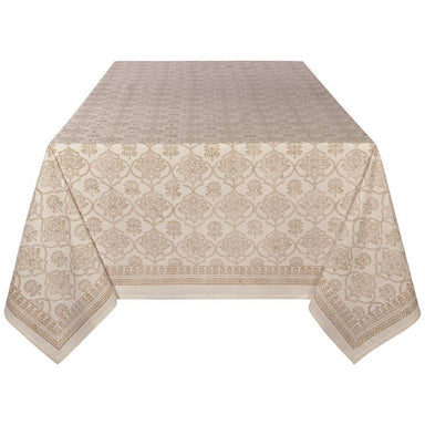Lotus Block Print Tablecloth