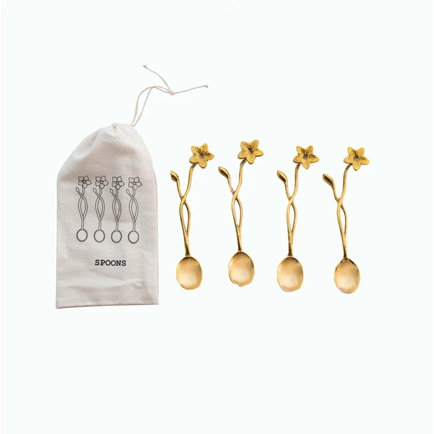 Brass Spoons w/ package of 4