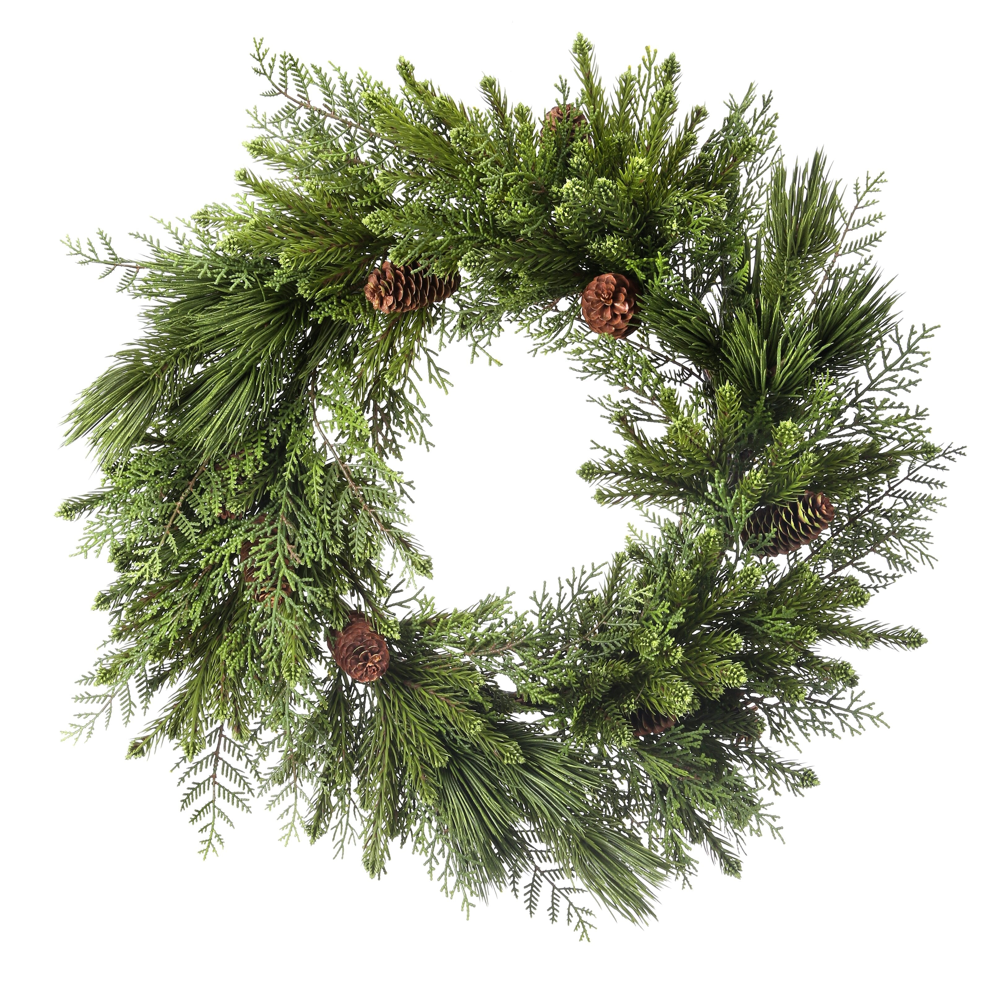 Regency Deluxe Mixed  Pine, Cedar, and Pinecone 24" Wreath