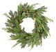 24” Just Cut  Woodland Pines Wreath Natural Green