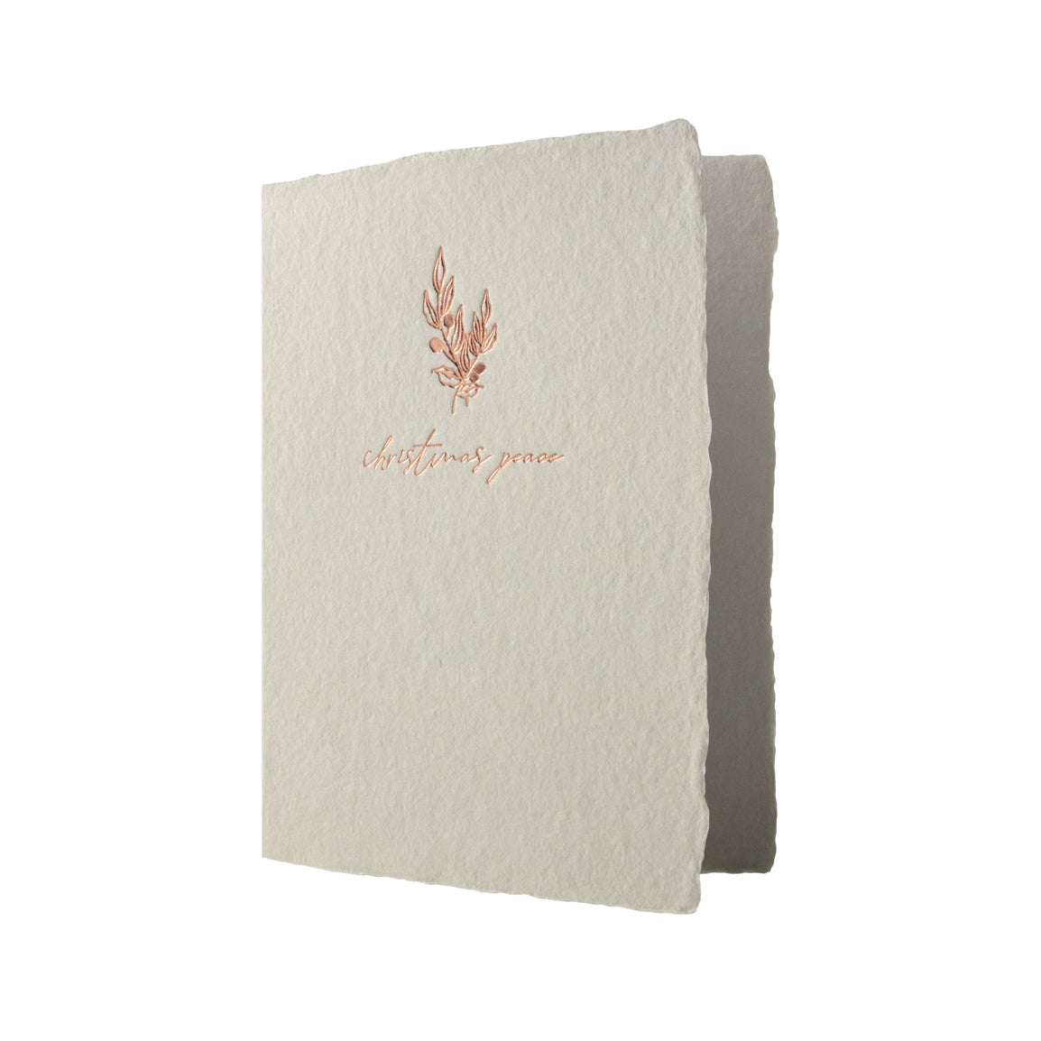 Olive Branch Christmas Prairie Rose Letterpress Card