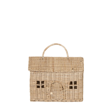 Rattan Casa Clutch - Straw