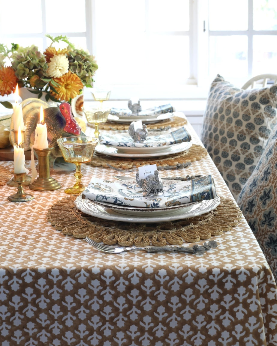 Tablecloth Charlotte Caramel