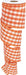 Leecogo Orange White Buffalo Check Plaid Wired Ribbon 1.5" BY THE YARD