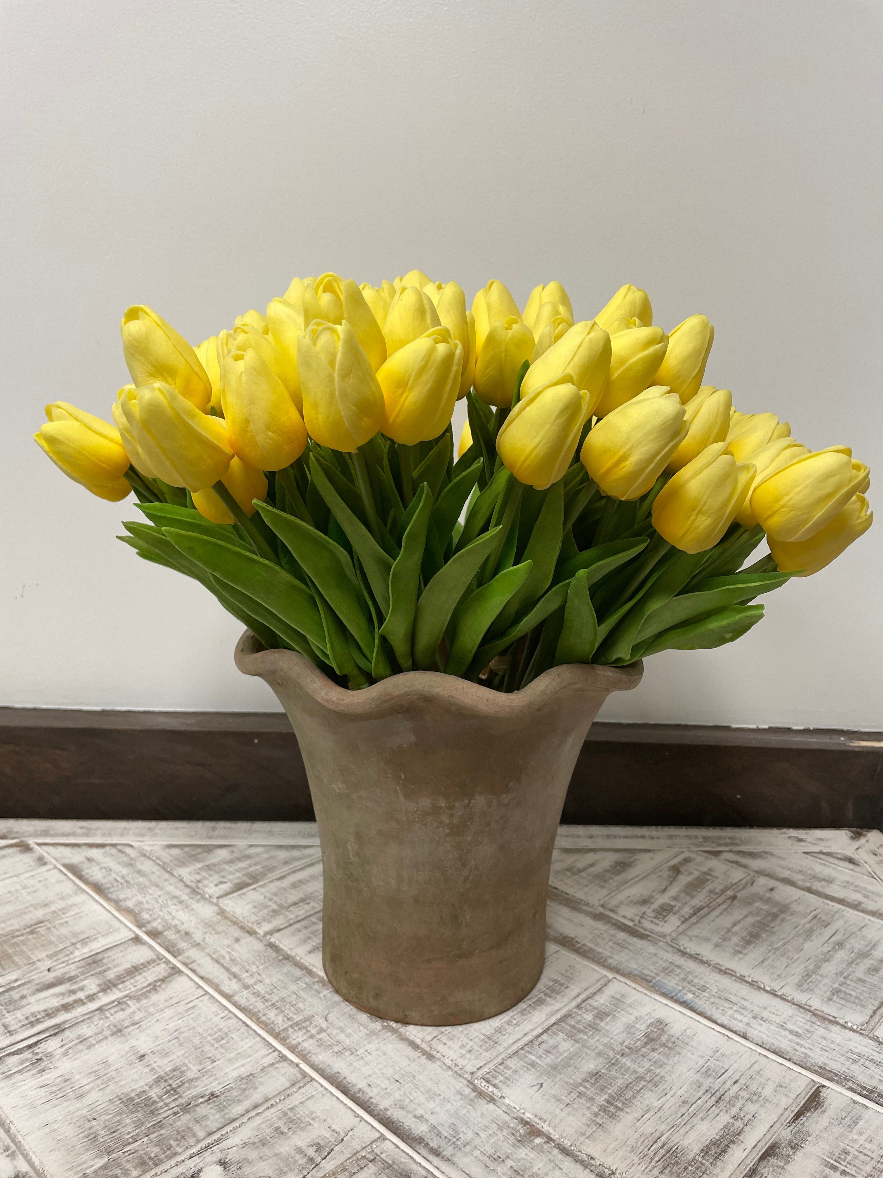 Real Touch Tulip Bunch |Yellow|