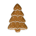 13"L x 9"W Hand-Painted Ceramic Gingerbread Tree Shaped Platter