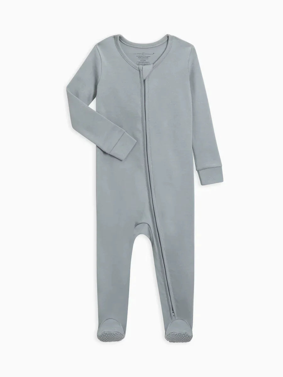 Organic Baby Peyton Zipper Sleeper - Mist