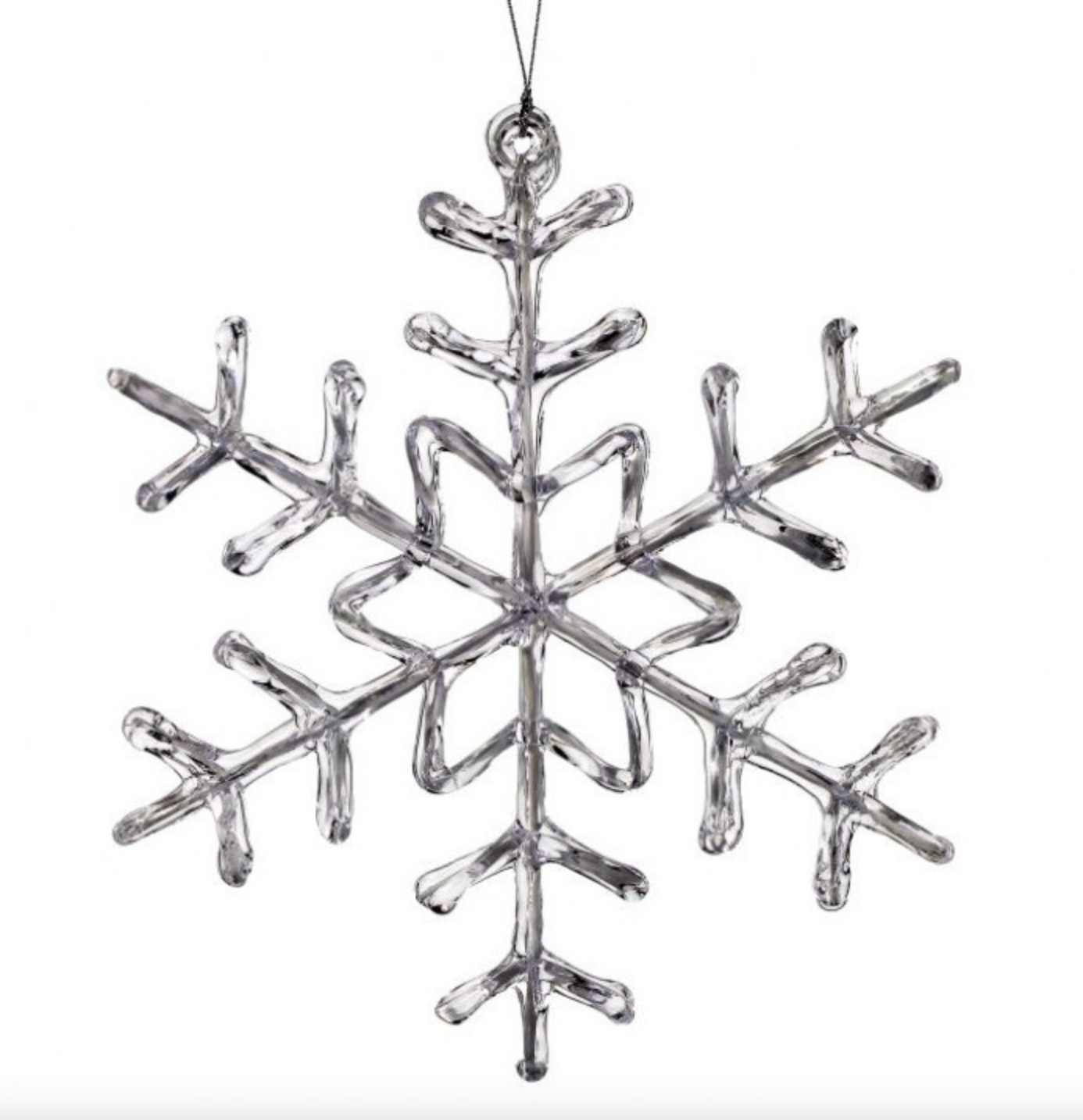 Clear Snowflake Ornament 9"