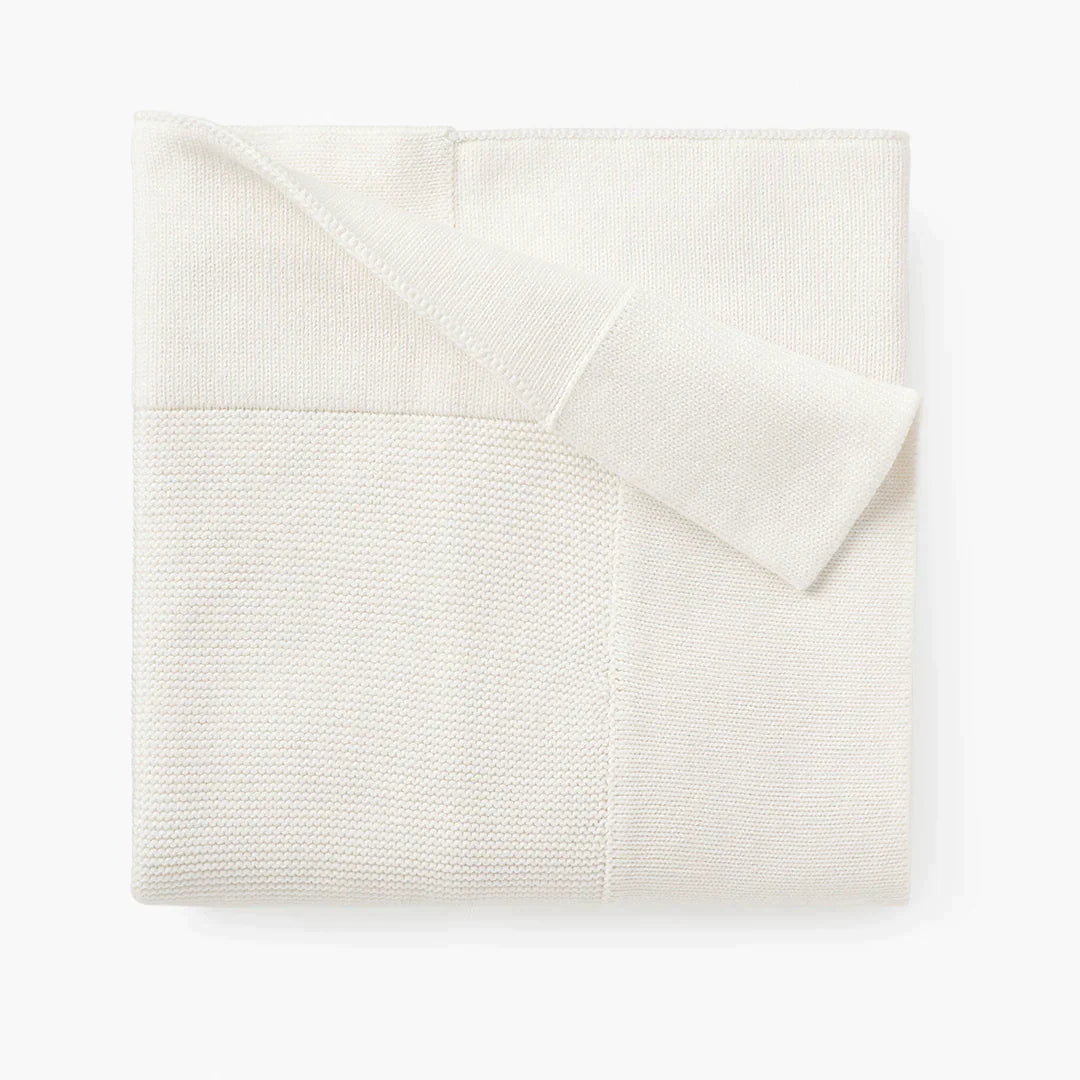 White Sofia + Finn Knit Baby Blanket