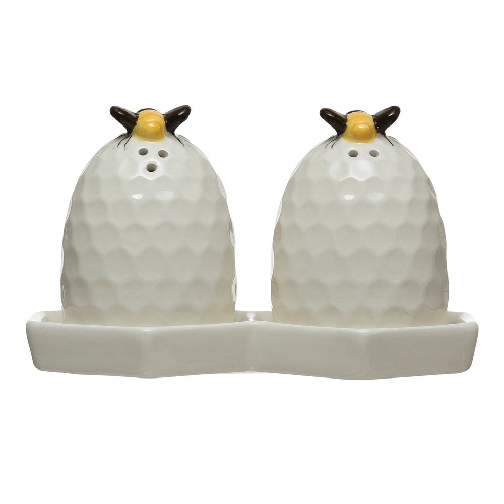 Honeycomb Salt and Pepper Shakers