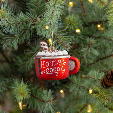 3.5" Red Hot Cocoa Mug Ornament
