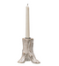 4-1/4"H Stoneware Taper Faux Wood Candle Stick