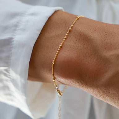 Gold Delicate Ball Chain Bracelet