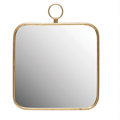 Gold Framed Wall Mirror 15-3/4"W x 19-1/2"H