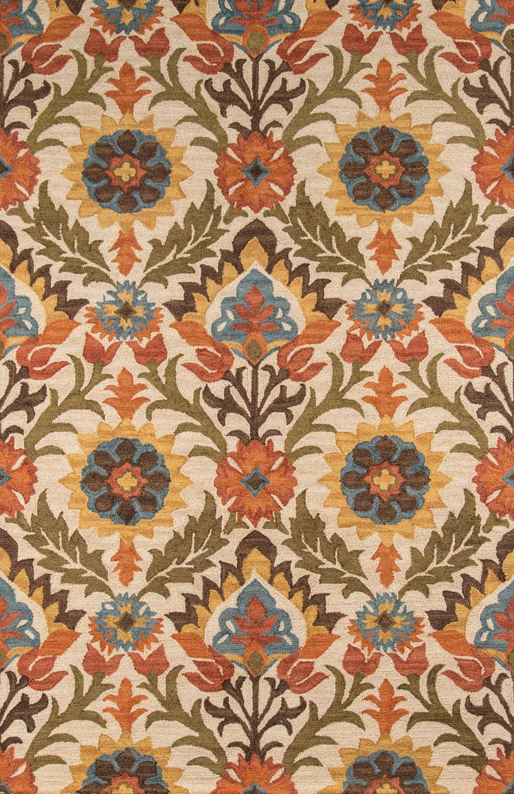 Tangier Gold Floral Area Rug (2' X 3')