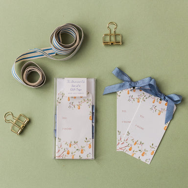 Pear Tree Gift Tags with Ribbon