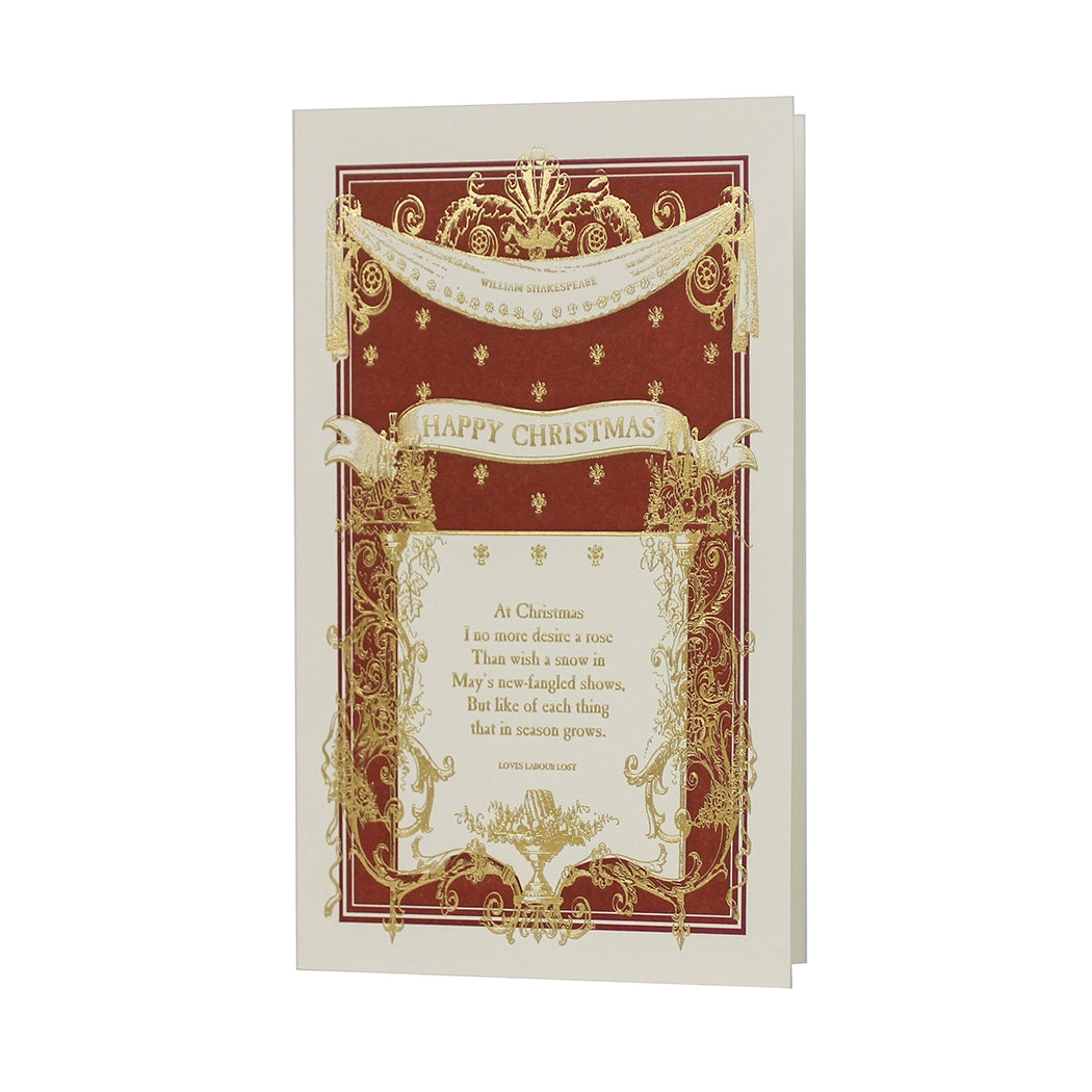 Happy Christmas English Lit Collection Letterpress Card