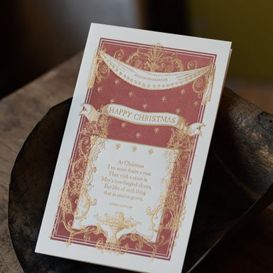 Happy Christmas English Lit Collection Letterpress Card