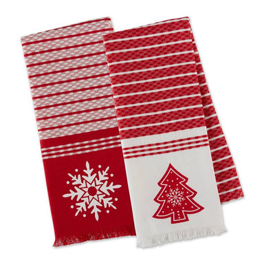 Nordic Winter Printed Dishtowels Mixed Dozen