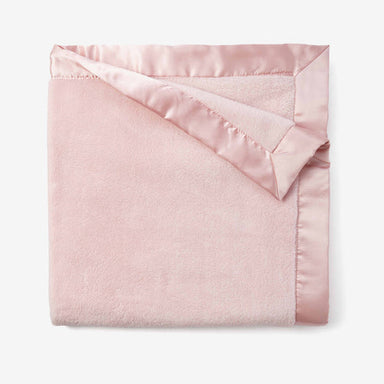 Pale Pink Coral Fleece Baby Stroller Blanket